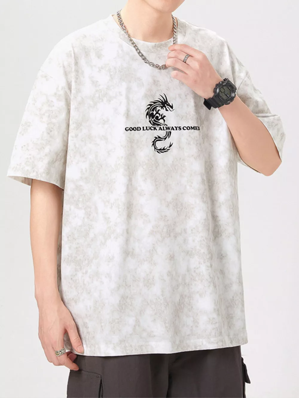 Men's Plus Size Round Neck Short Sleeve T-Shirt, image 11