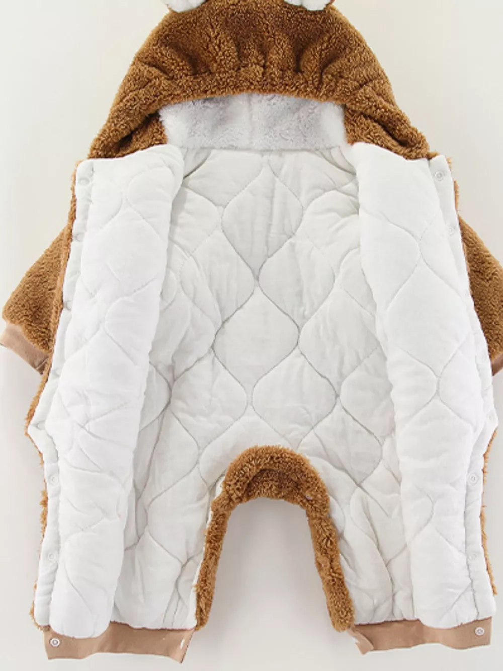 Children's Cozy Bear Hooded Fleece One-Piece, image 9