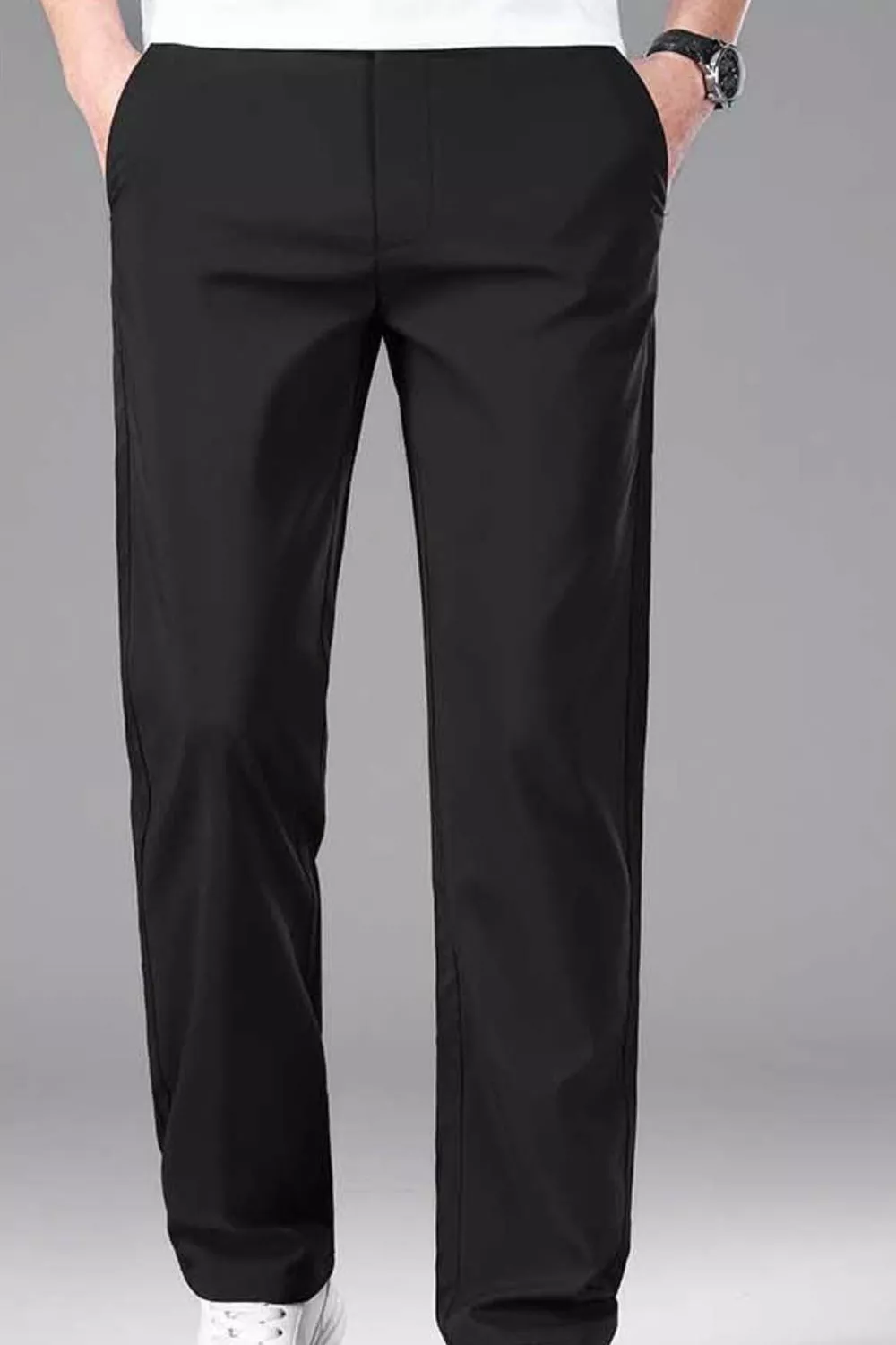 Men's Plus Size Casual Stretch Straight-Leg Pants