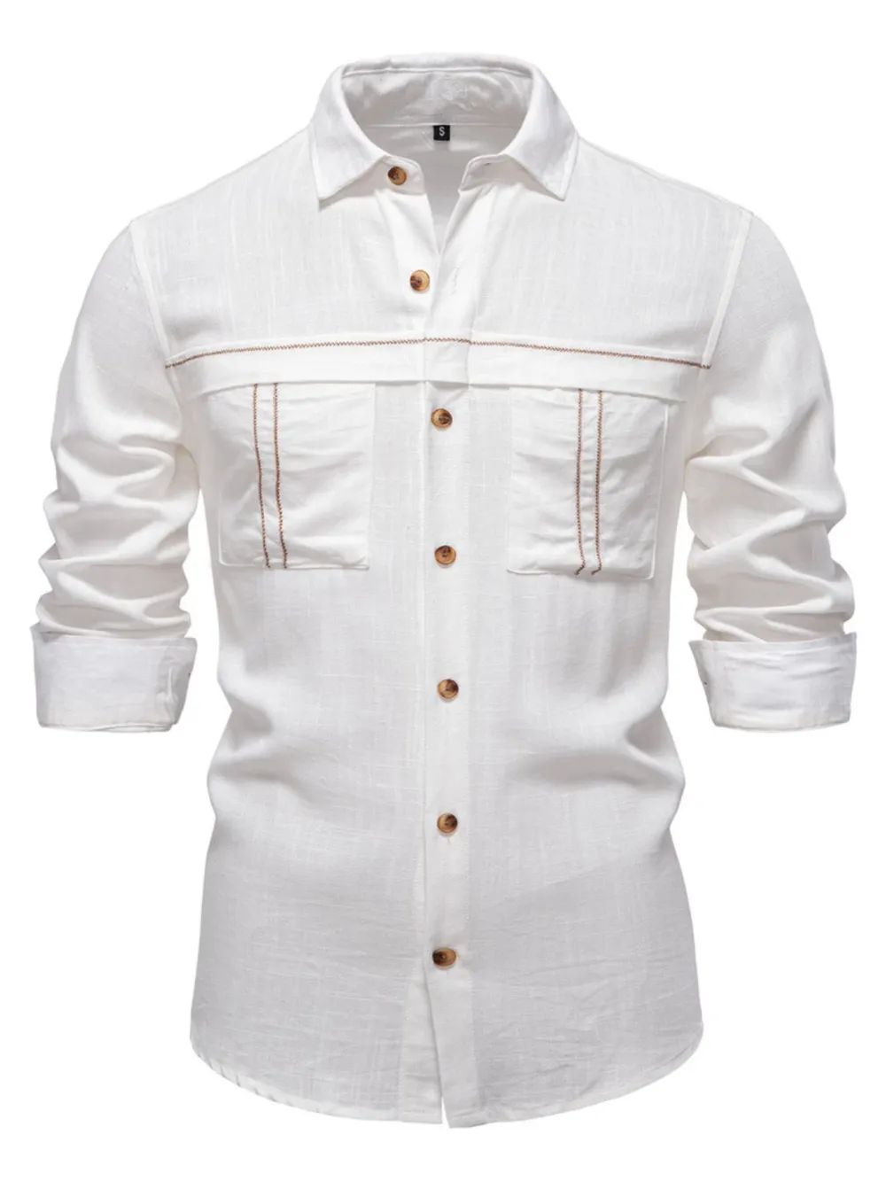 Men's Button Down Collared Neck Shirt, image 5
