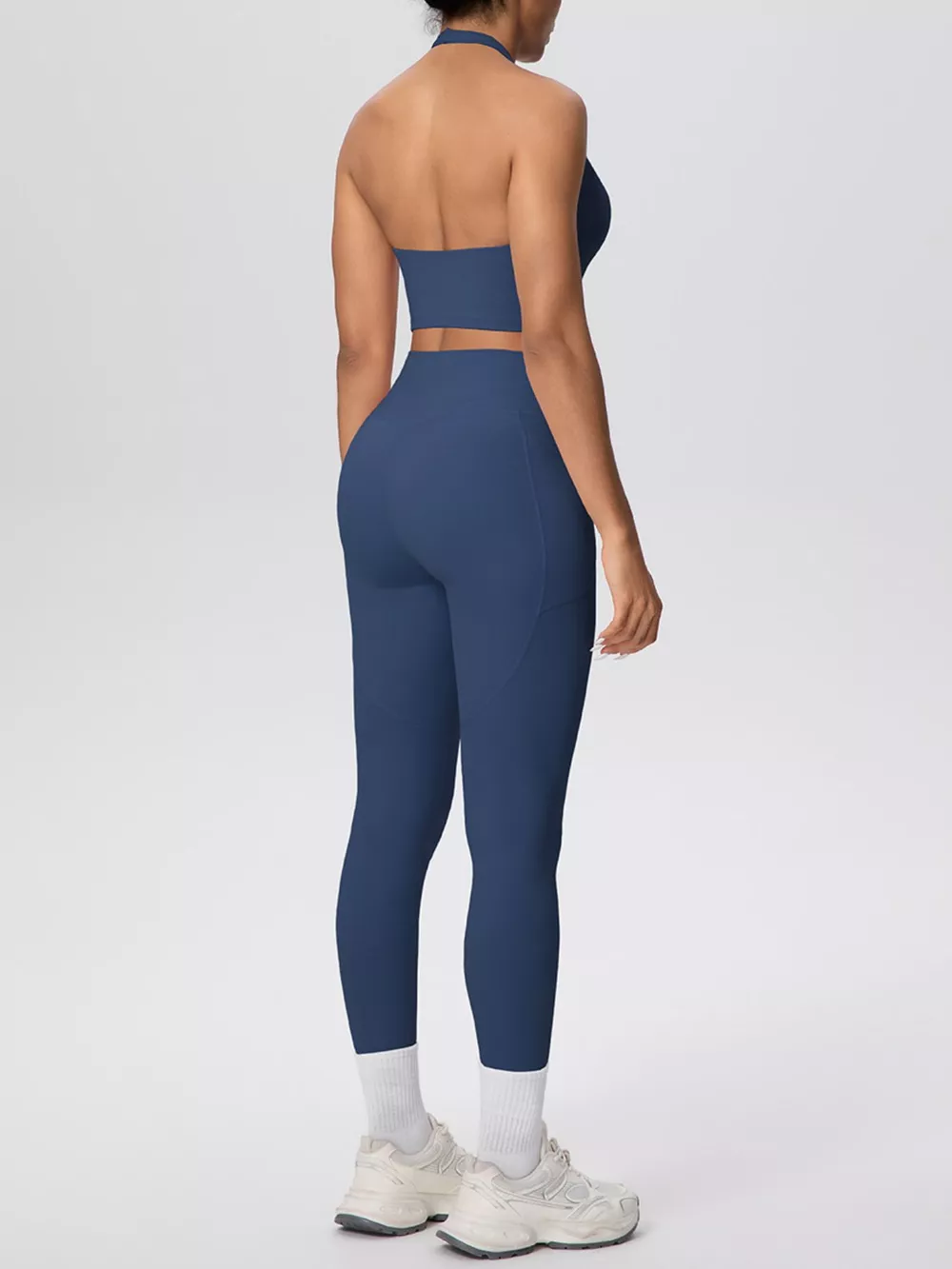 Halter Neck Crop Top and High-Waisted Leggings Active Set, image 16