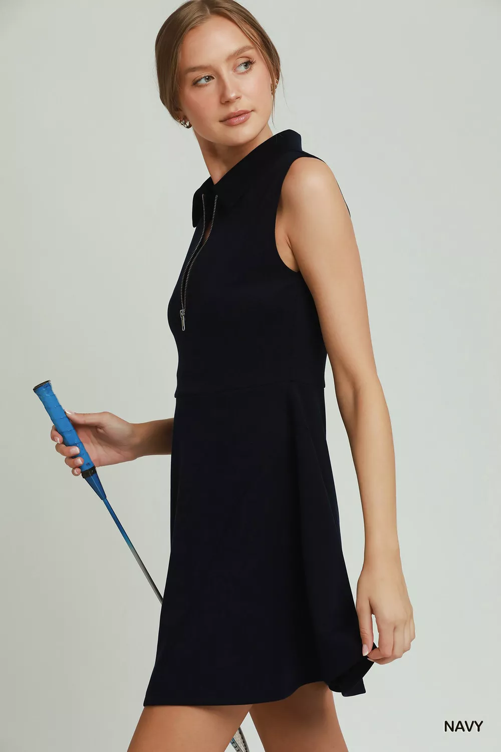 Collared Quarter Zip Tennis Dress, image 2