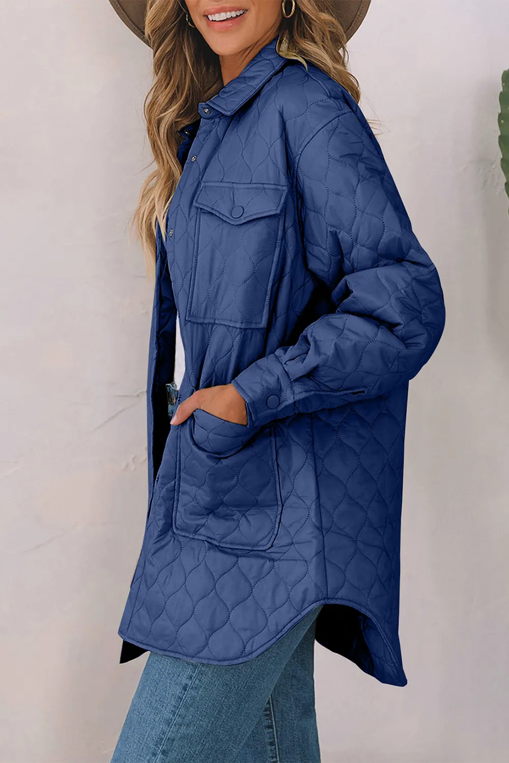 Snap Down Collared Winter Coat, image 12