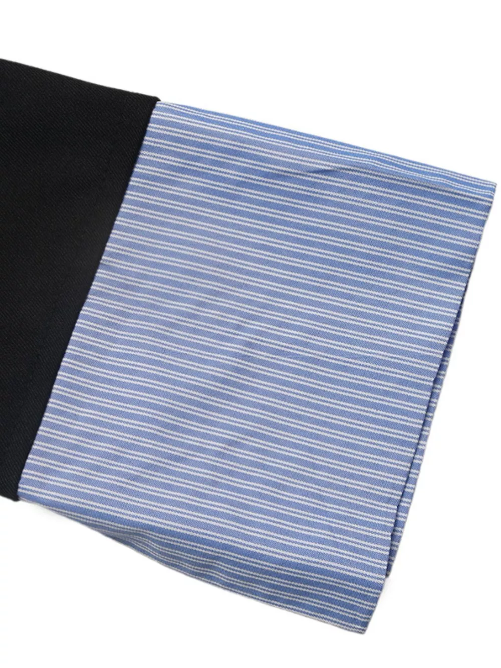 Striped Collar Long Sleeve Fake Two-Piece Blazer, image 5