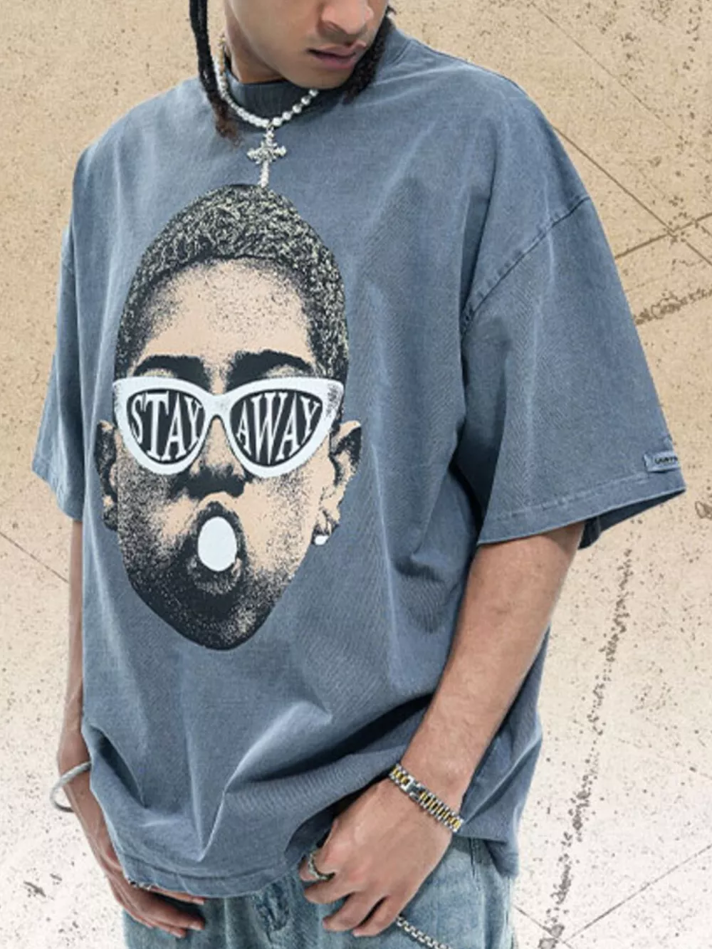 Men's Graphic Short Sleeve Oversized T-Shirt, image 4