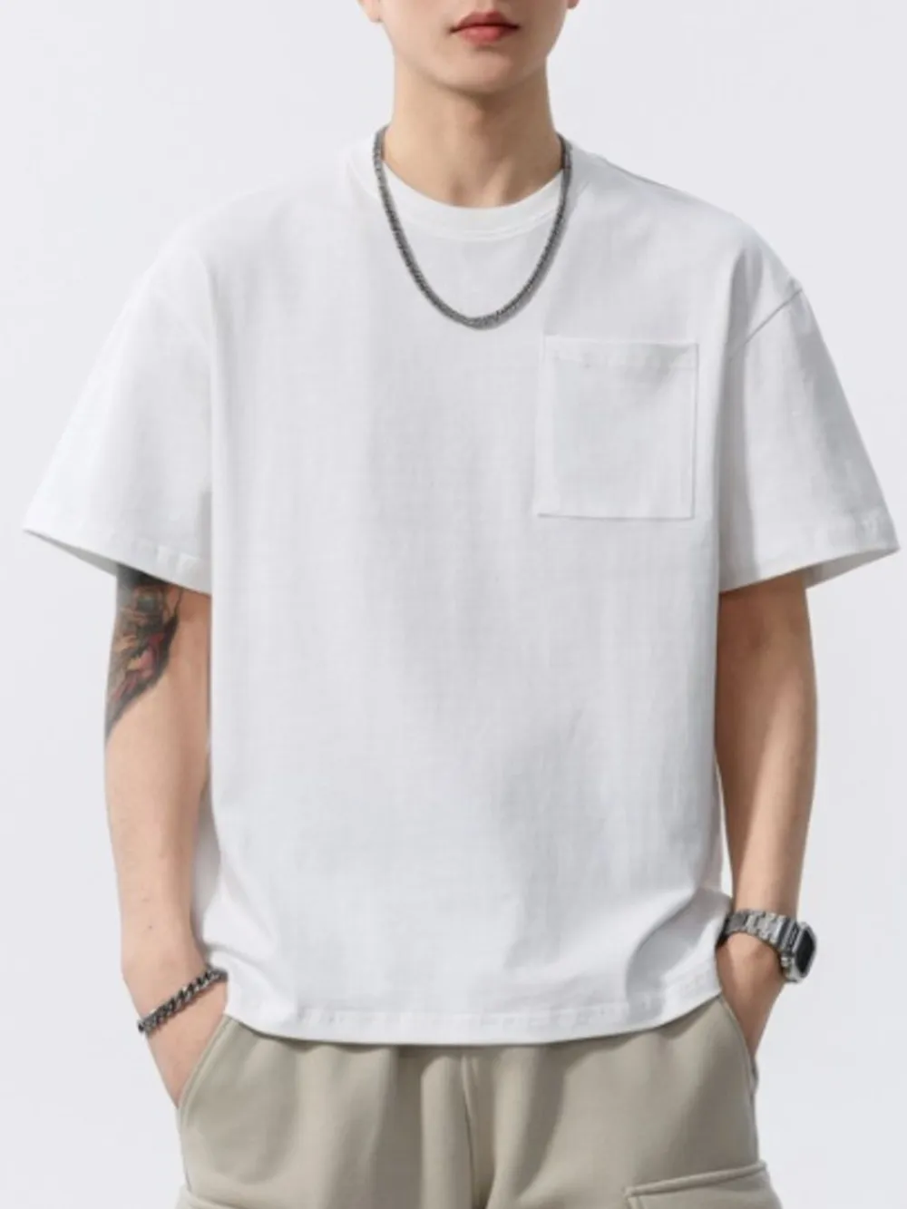Men's Full Size Round Neck Short Sleeve T-Shirt Plus Size, image 11