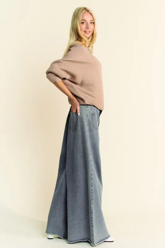 Round Neck Batwing Sleeve Sweater, image 6
