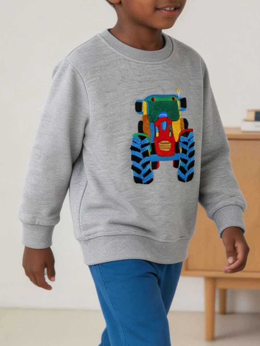 Children's Tractor Crew Neck Sweatshirt, image 2