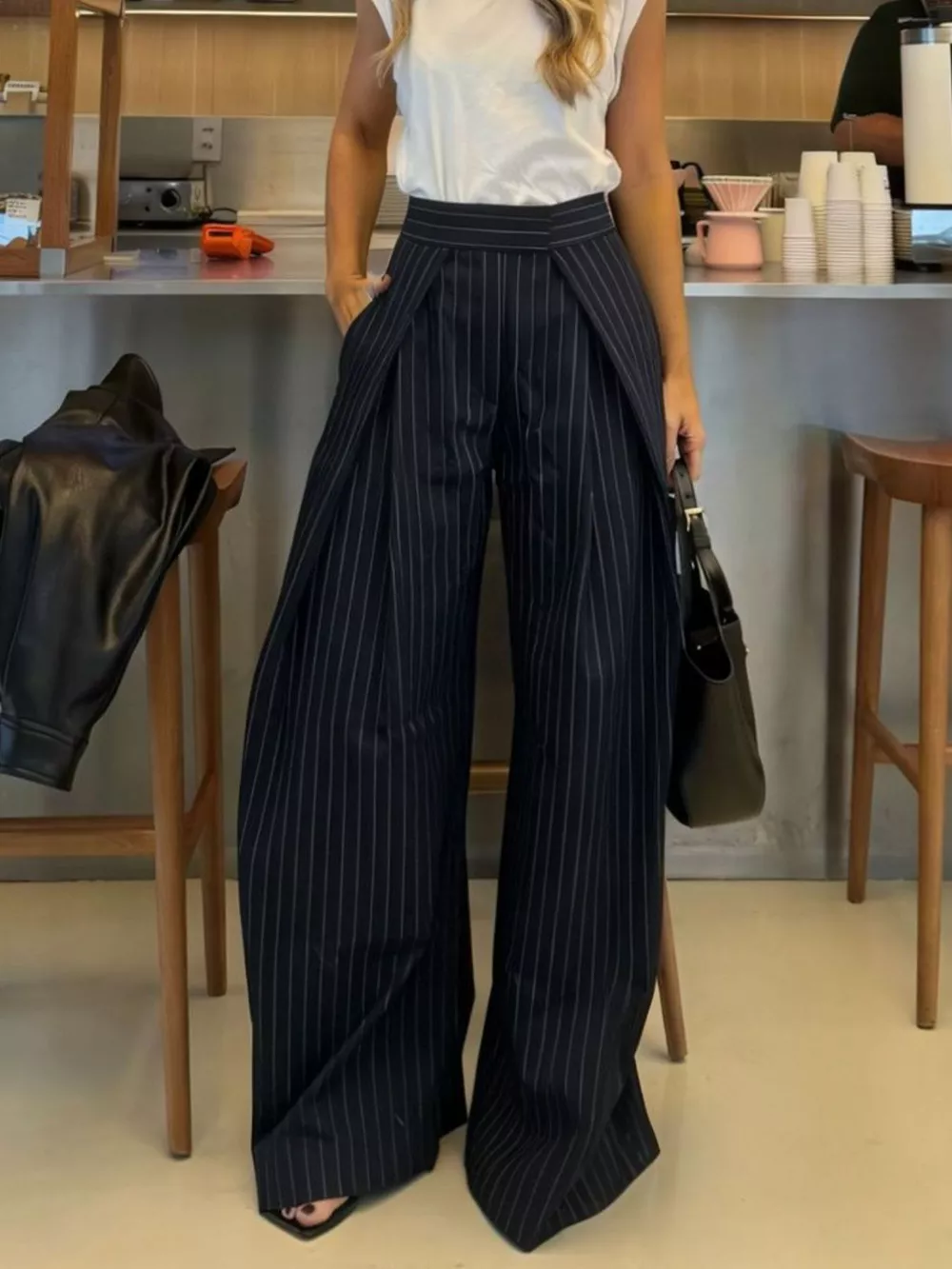 High-Waisted Wide-Leg Pants, image 2