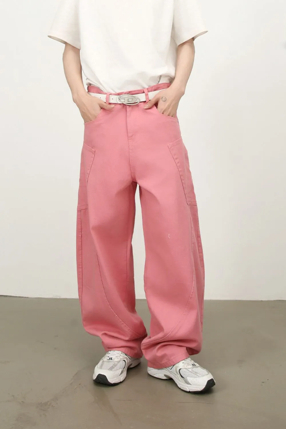 Men's Mid Rise Wide Leg Jeans