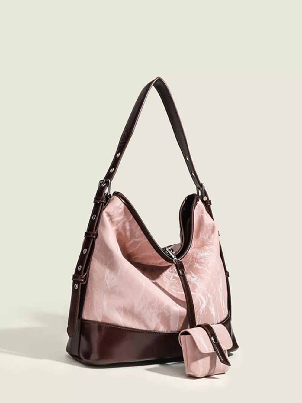 Adjustable Strap Shoulder Bag with Pouch, image 3
