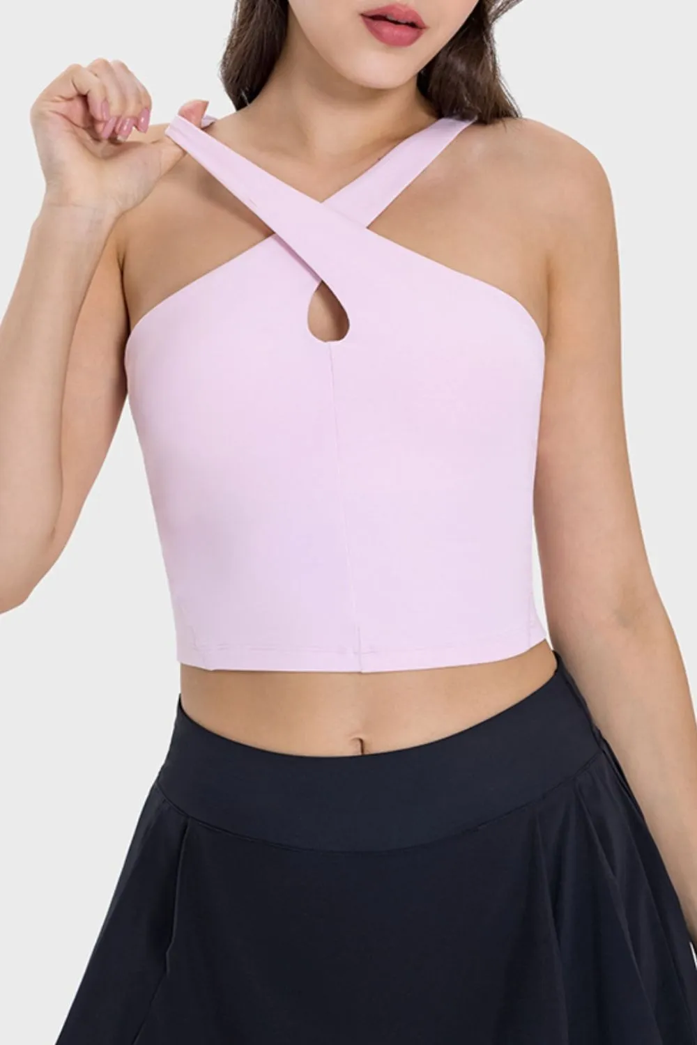 Crisscross Grecian Neck Active Cami, image 10