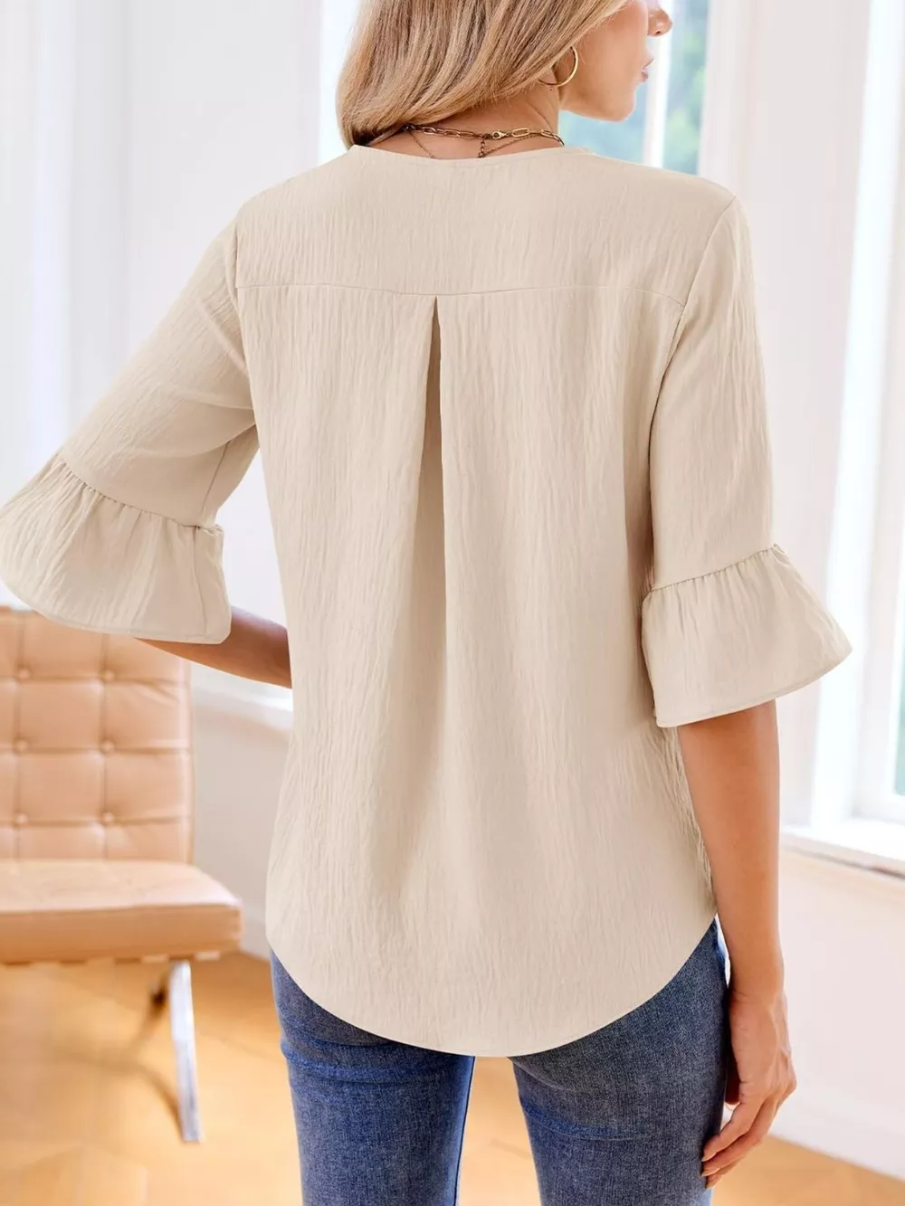 Ruffled Flounce Sleeve Blouse, image 13