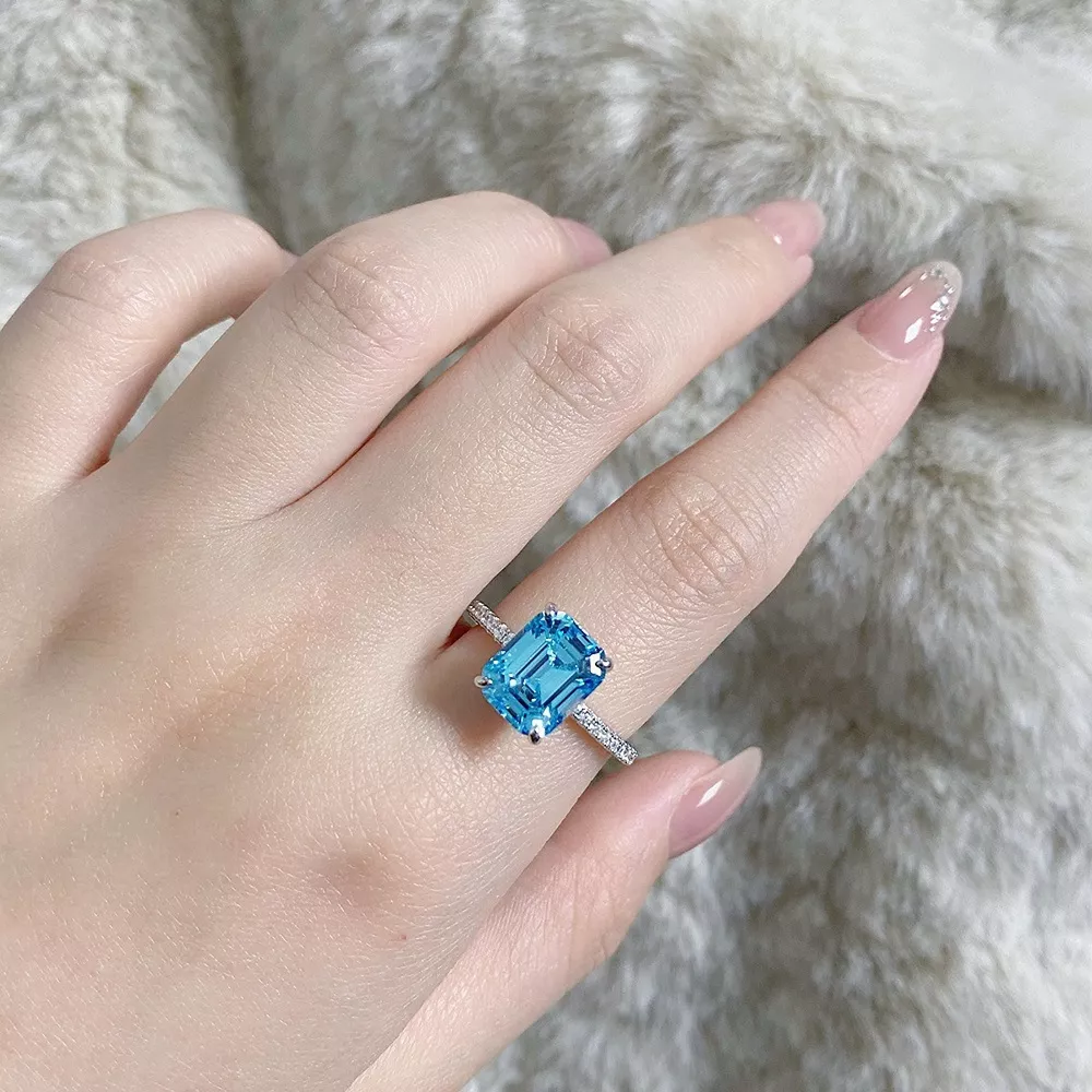 925 Sterling Silver Rectangle Ring, image 4