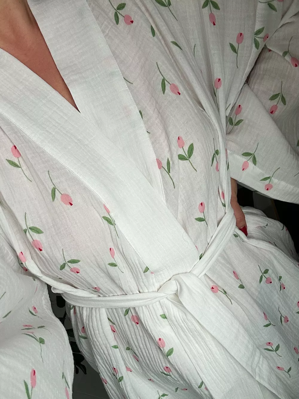 Floral Print Lightweight Lounge Nightgown, image 4