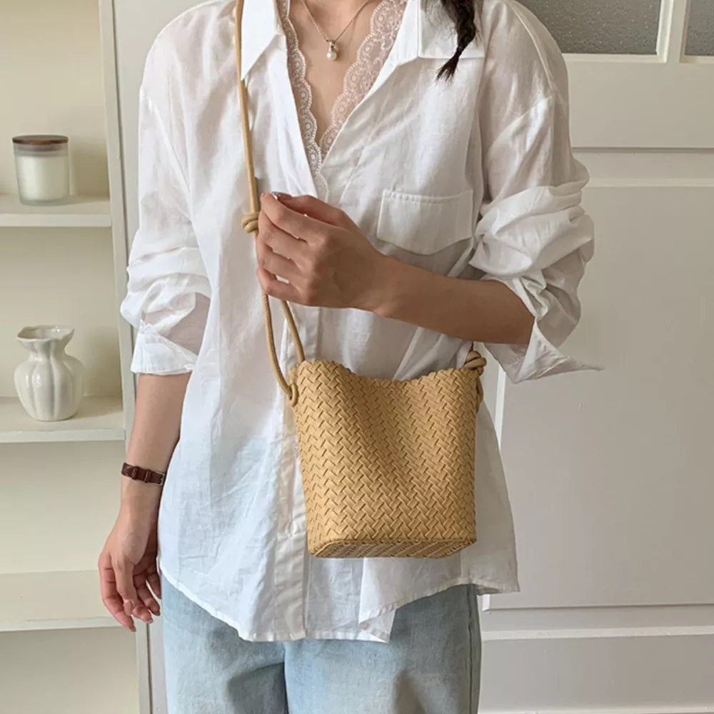 Woven Straw Crossbody Bag, image 3