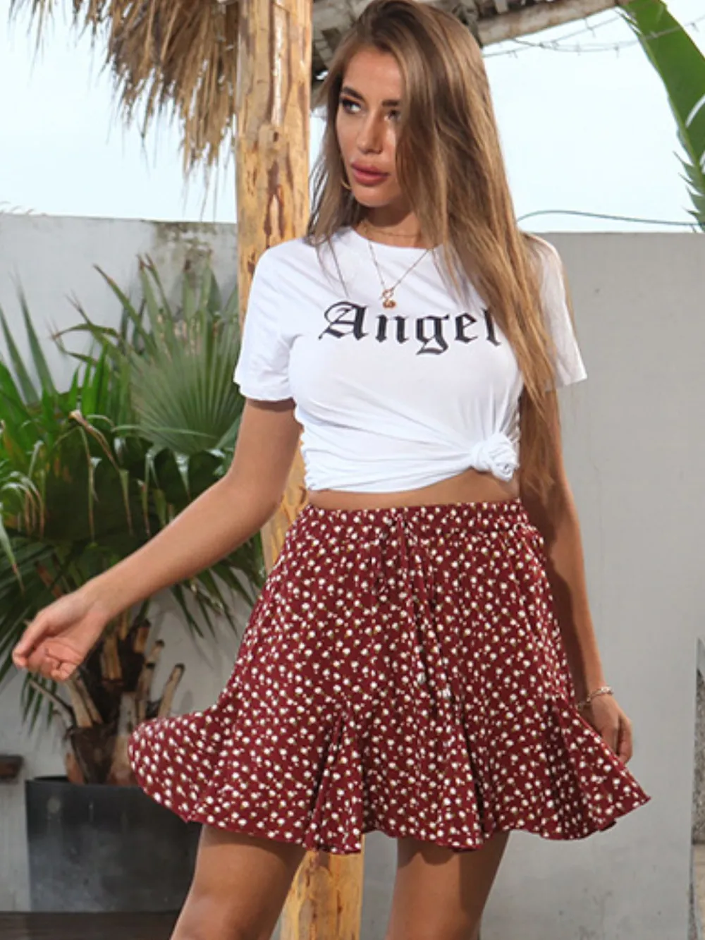 ANGEL Round Neck Short Sleeve T-Shirt, image 5