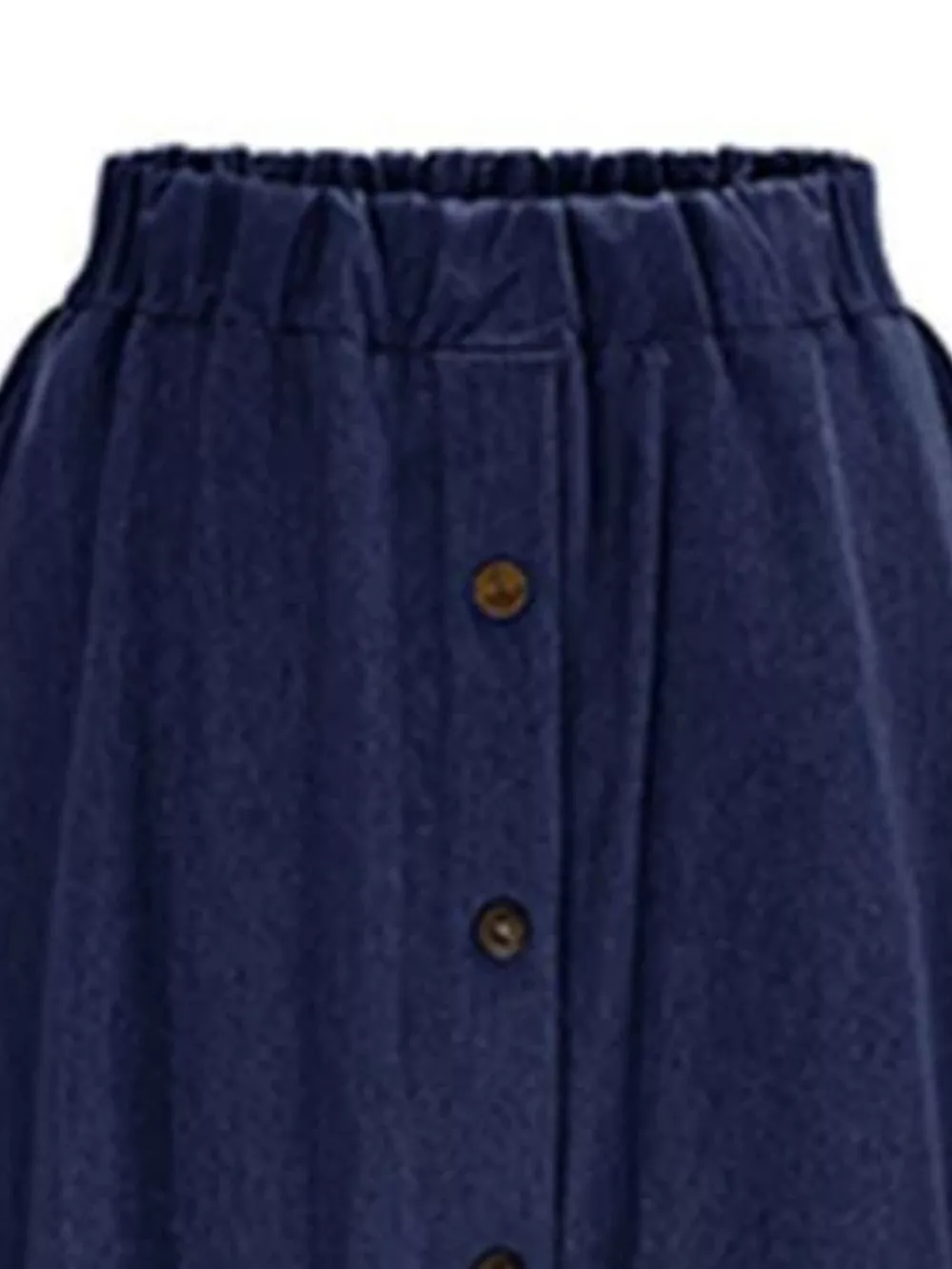 Full Size Button-Front Denim A-Line Skirt Plus Size, image 5