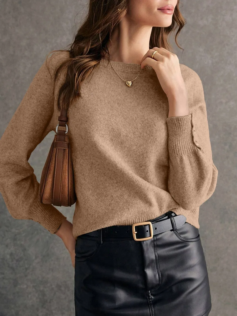 Crew Neck Long Sleeve Sweater, image 15