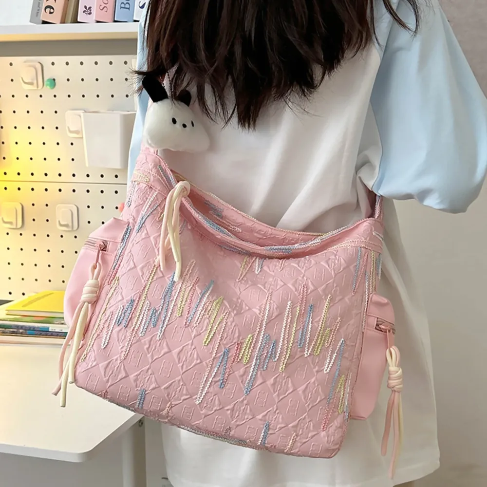 Contrast Texture Shoulder Bag, image 12