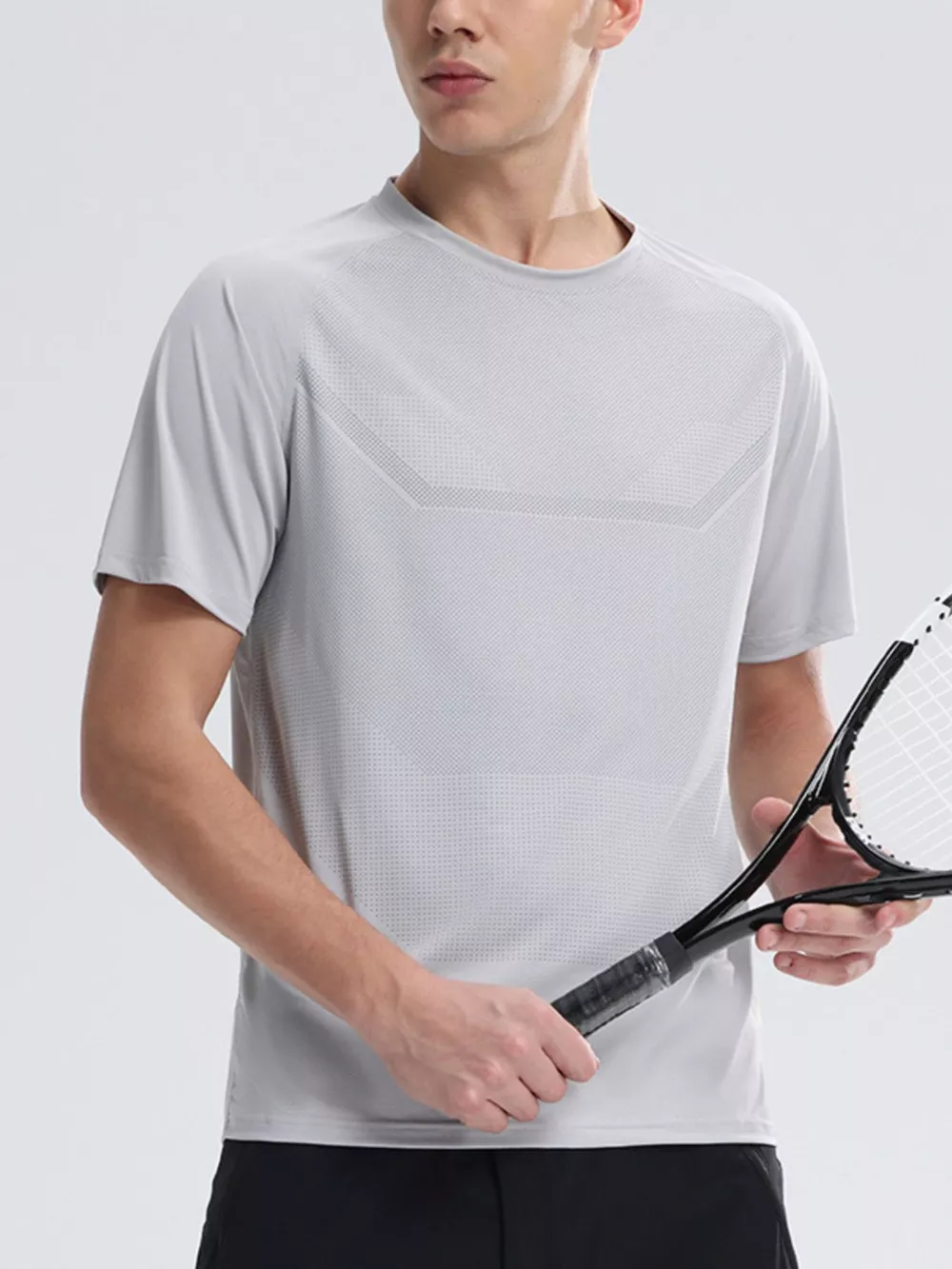 Men's Plus Size Round Neck Athletic T-Shirt, image 9