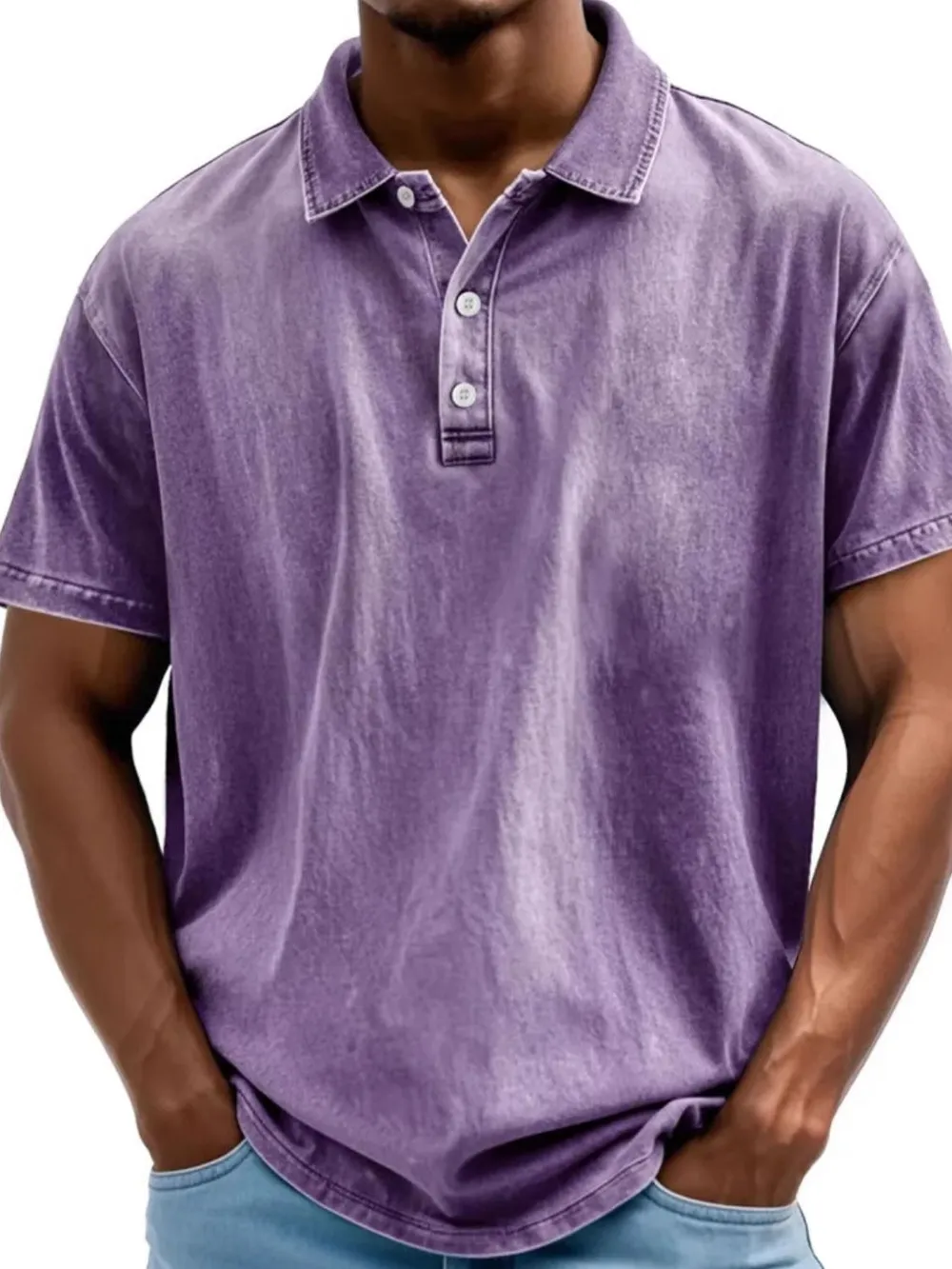 Men's Full Size Collared Neck Short Sleeve Polo Plus Size, image 6