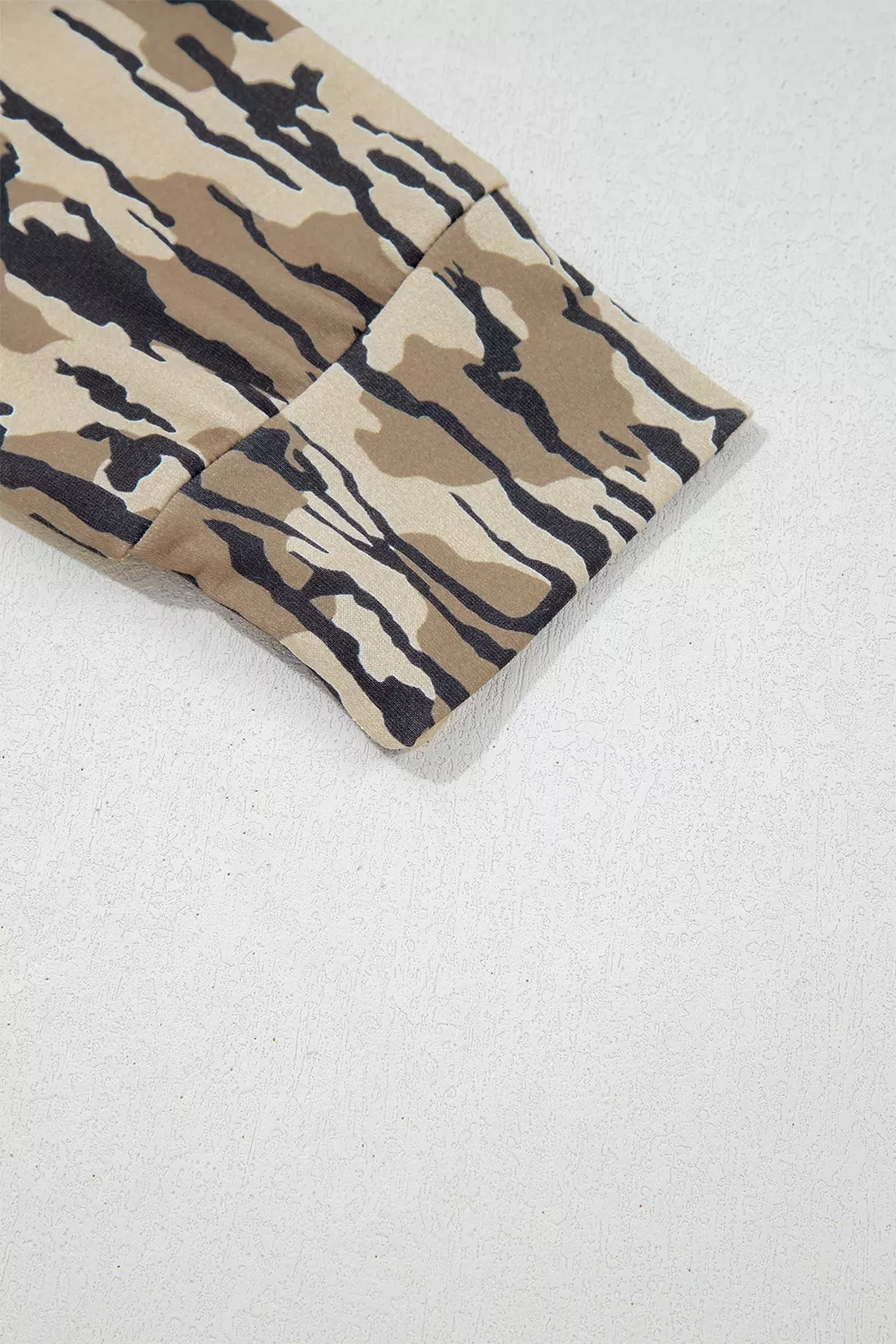 Camouflage Zipper Collar Front Pocket Sweatshirt, image 13