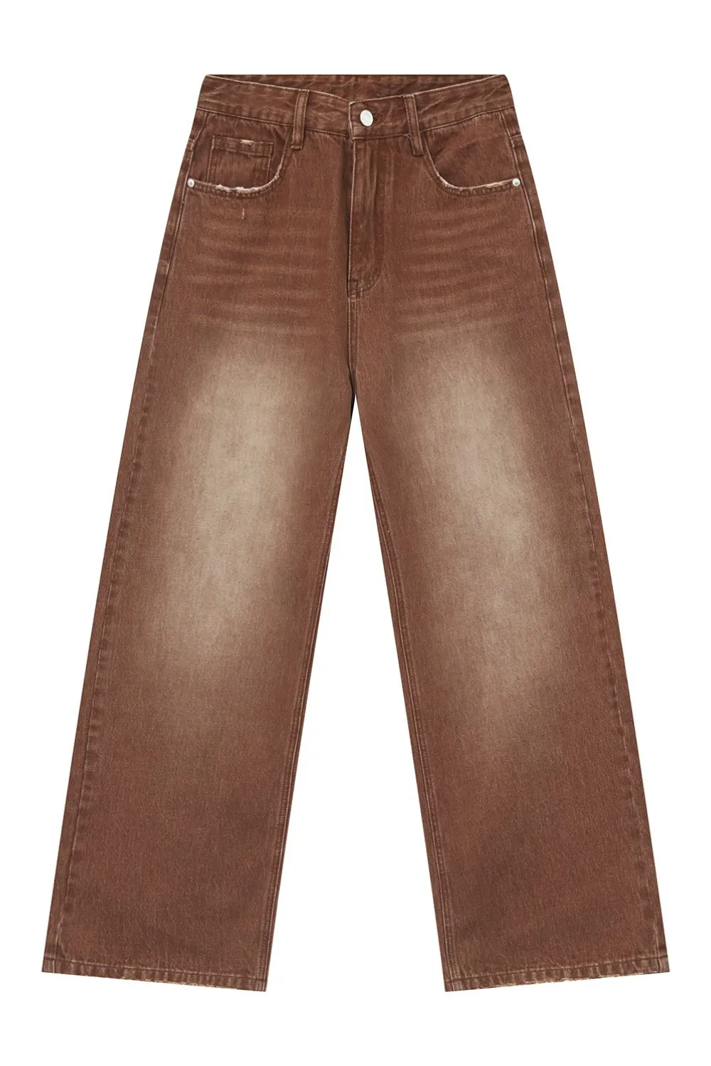 Wide Straight Jeans with Pockets, image 5