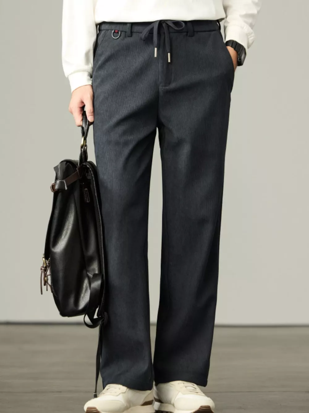 Men's Plus Size Straight-Leg Drawstring Pants, image 6