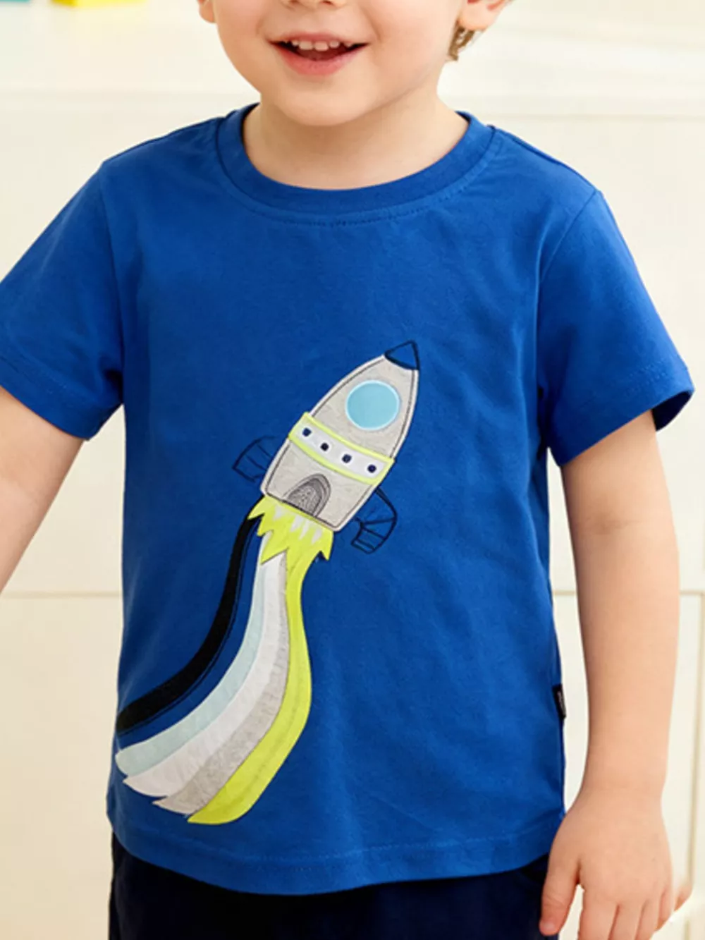 Children's Rocket Round Neck Short Sleeve T-Shirt, image 2