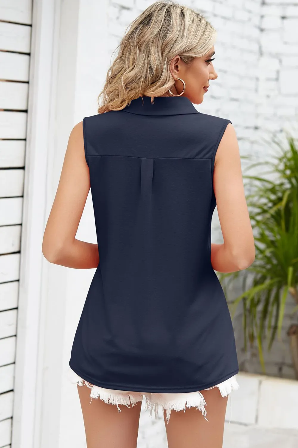 Ruched Johnny Collar Tank, image 18