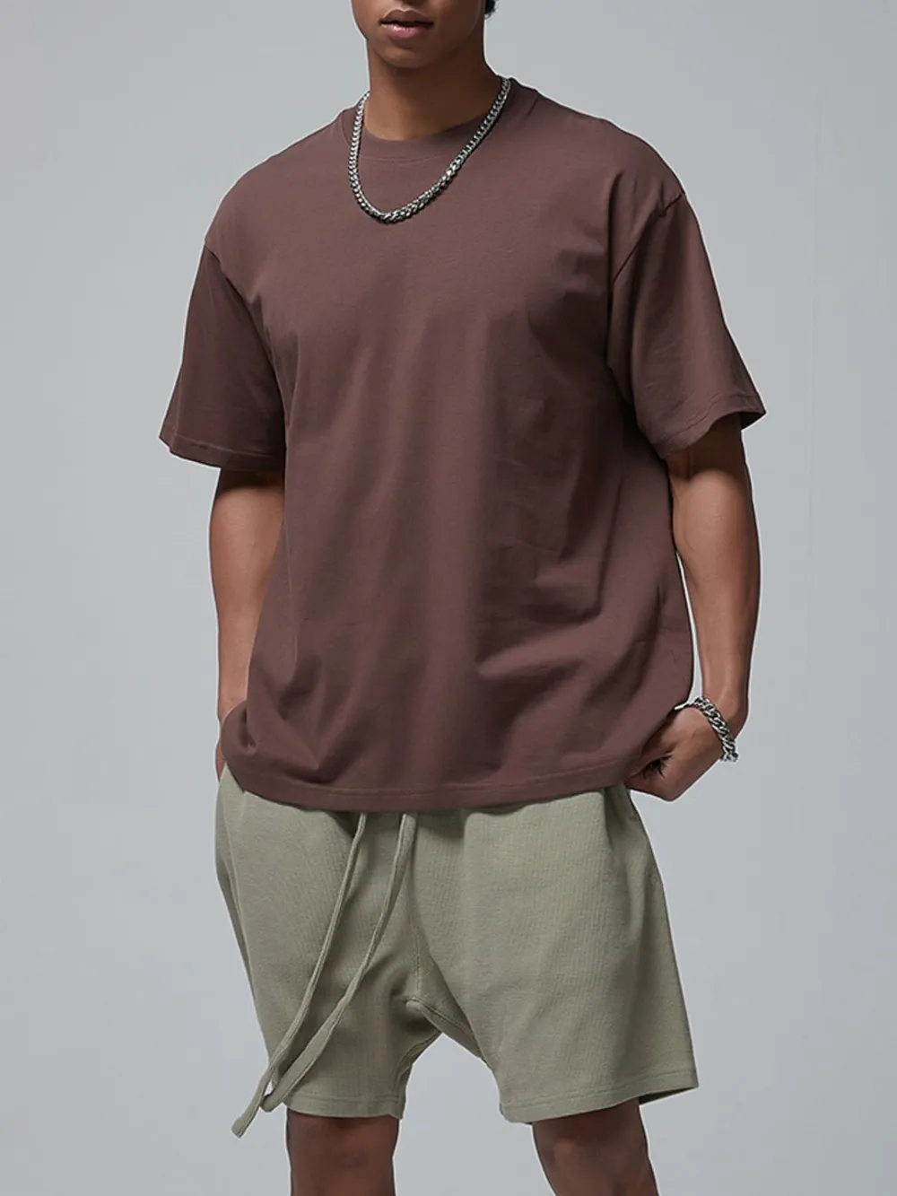 Men's Oversized Casual Round Neck T-Shirt, image 3