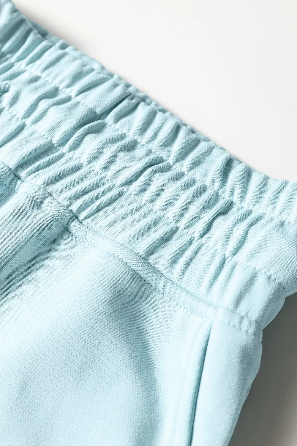 Drop Shoulder Puff Sleeve Crop Pullover Drawstring Wide Leg Pants Set, image 8