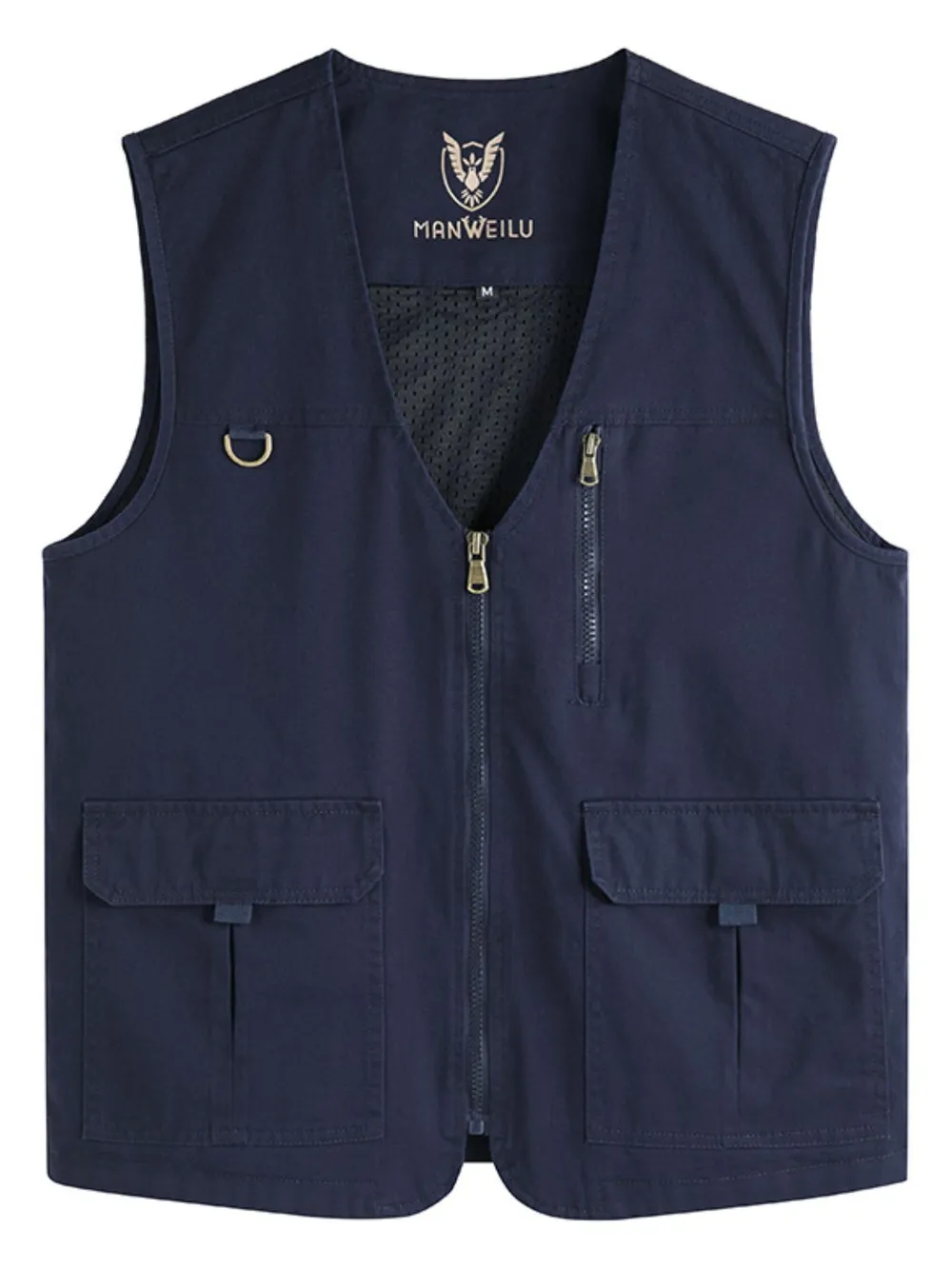 Men's Plus Size Zip Up V-Neck Vest, image 9