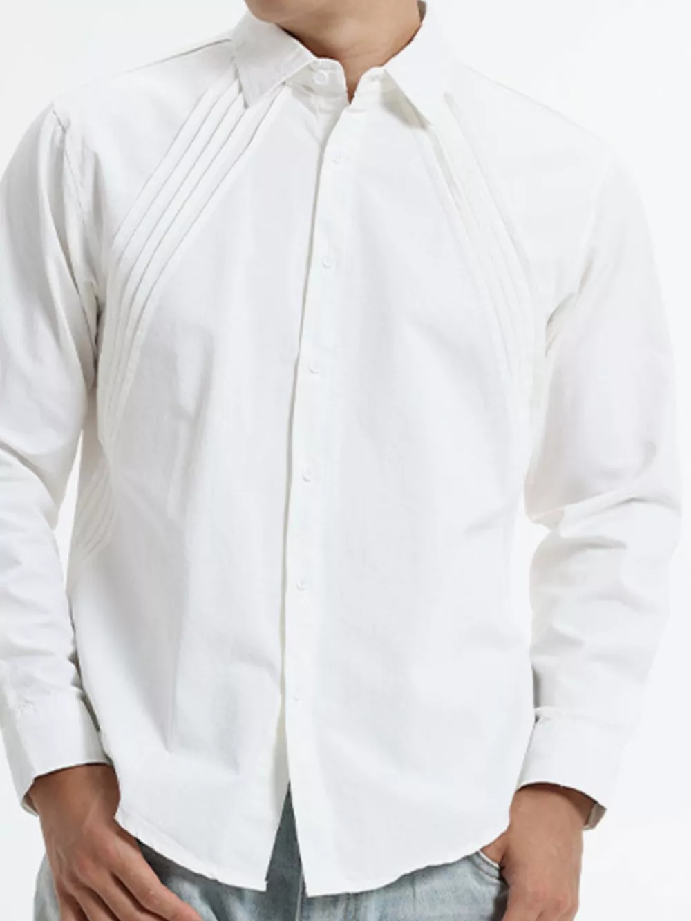 Men's Plus Size Long Sleeve Button-Down Shirt, image 9