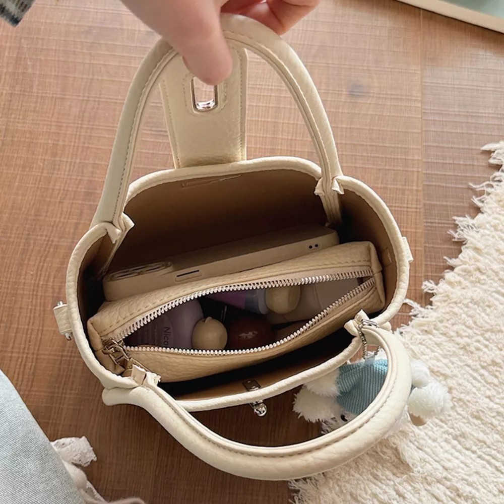Textured Bucket Handbag, image 7