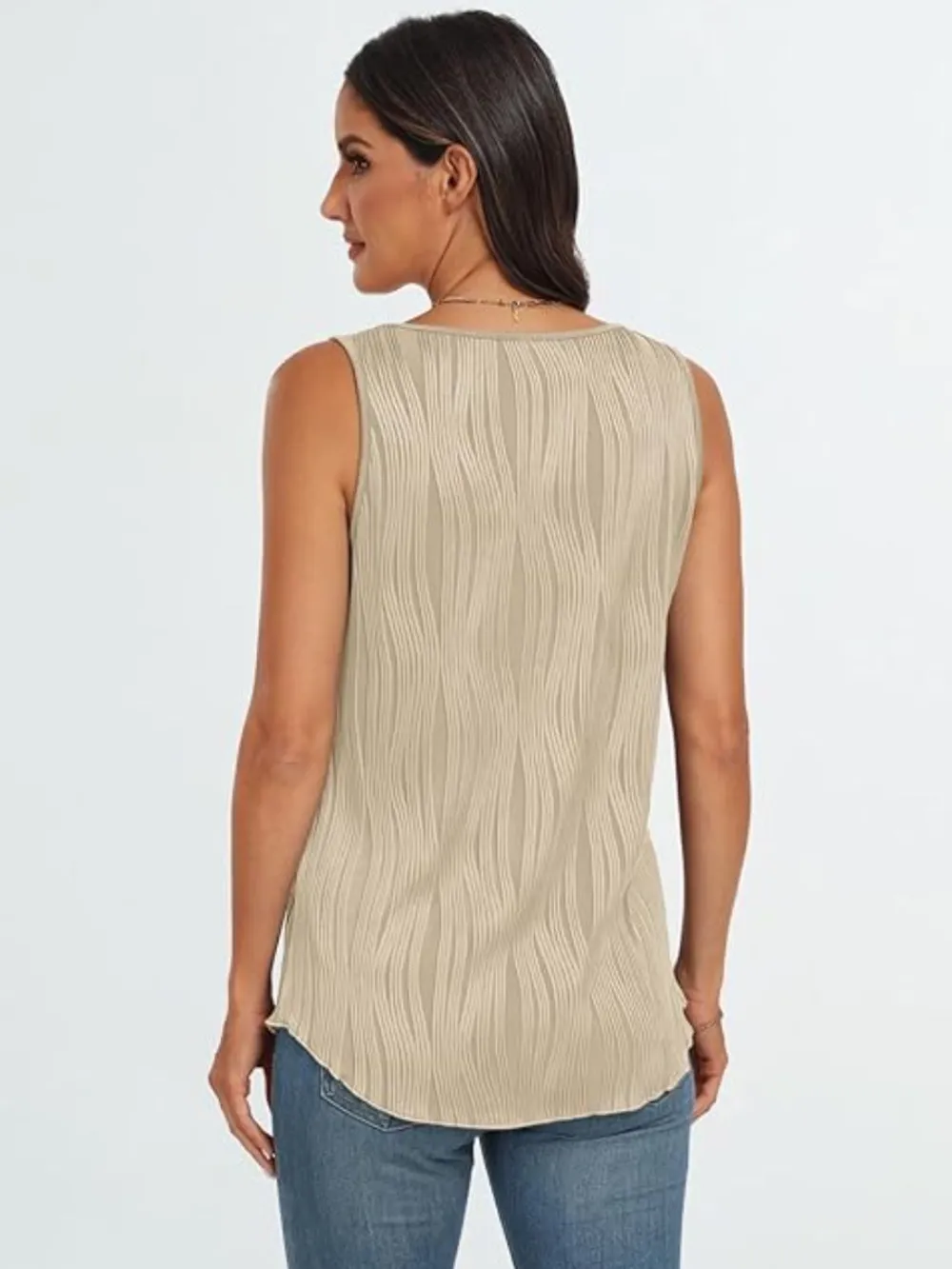Round Neck Wide Strap Tank, image 15