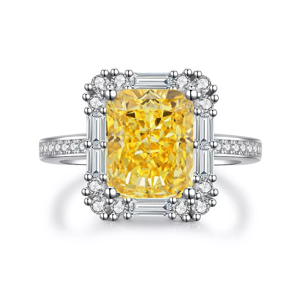 925 Sterling Silver Zircon Geometric Ring, image 6