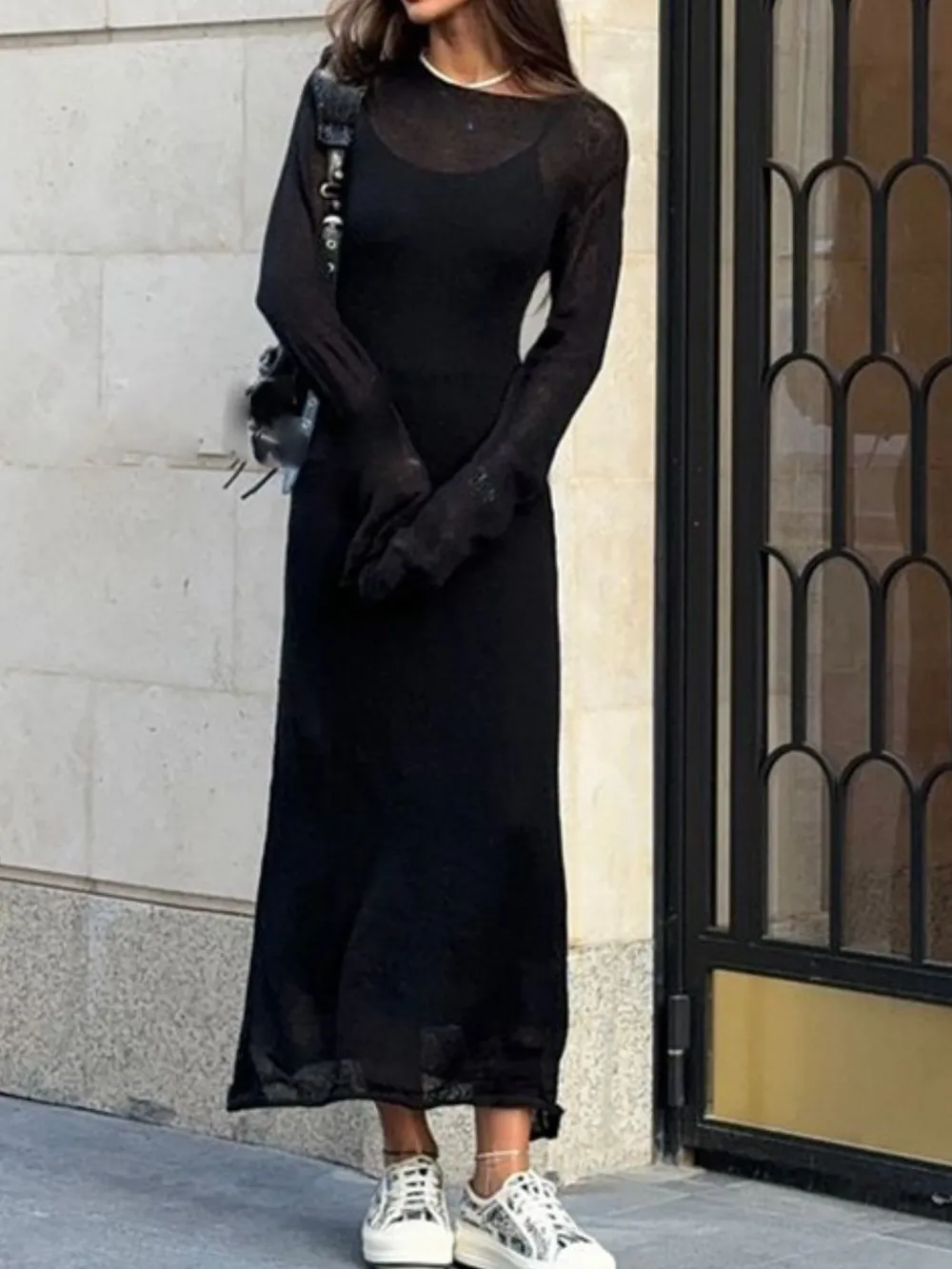 Ribbed Knit Cami Dress and Cover Up Sweater Set, image 13