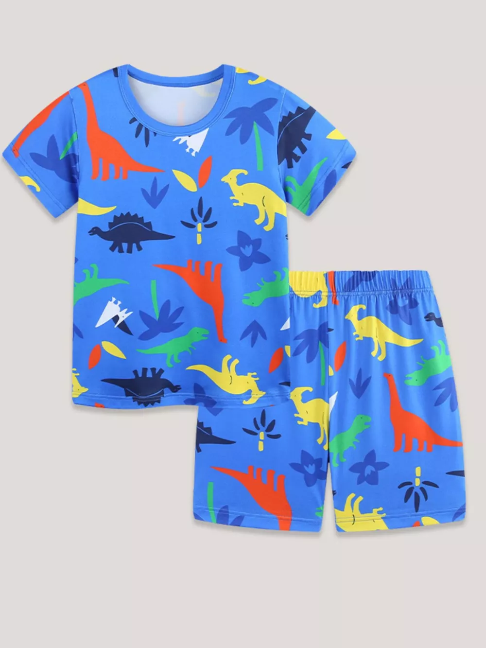 Children's Dino-Print Short Sleeve Tee and Shorts Set, image 2