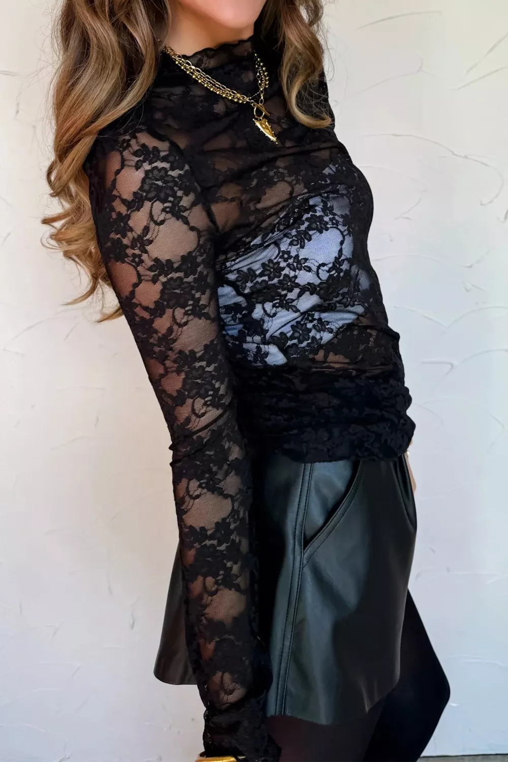Floral Lace Long Sleeve Top, image 2