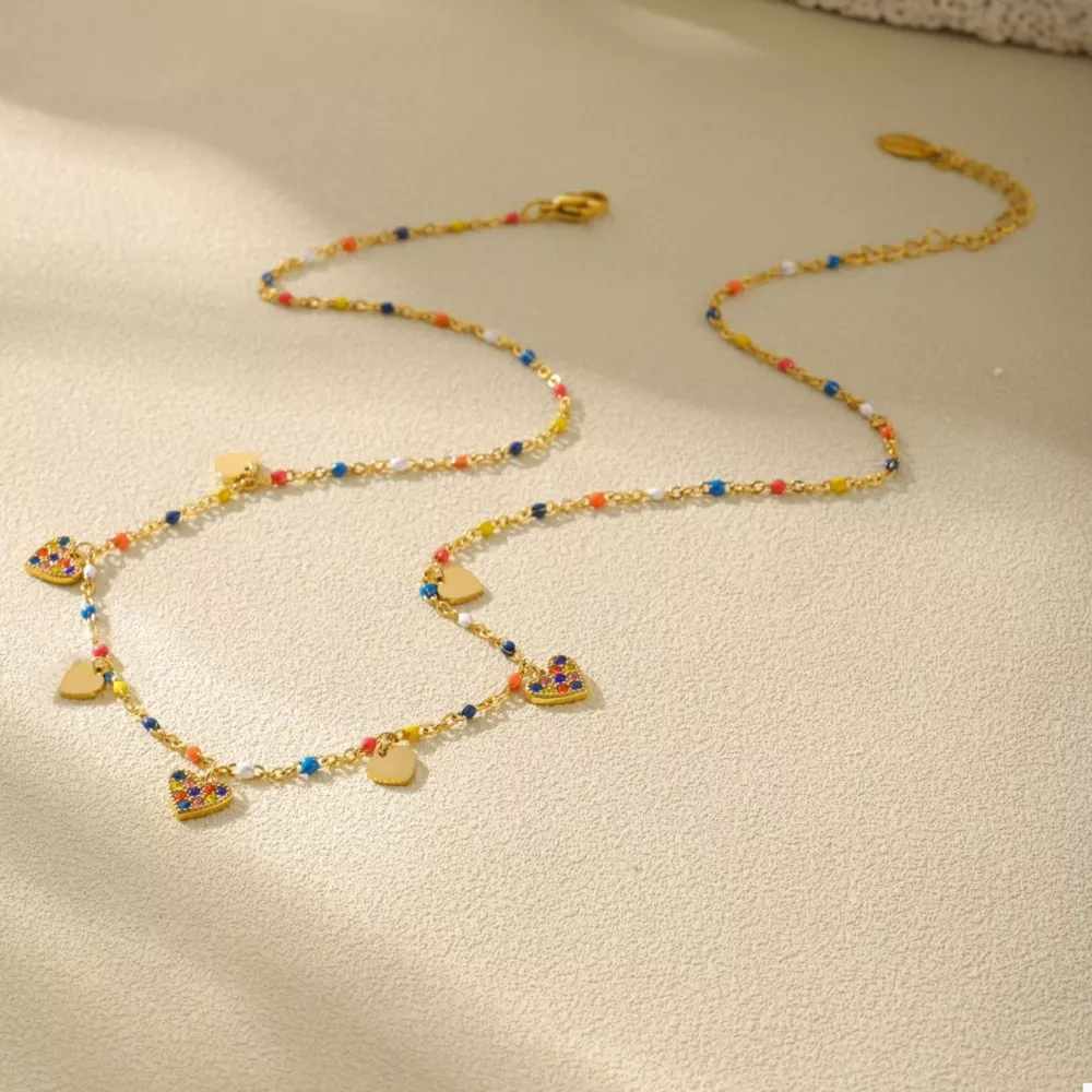 18K Gold-Plated Heart Charm Necklace, image 2