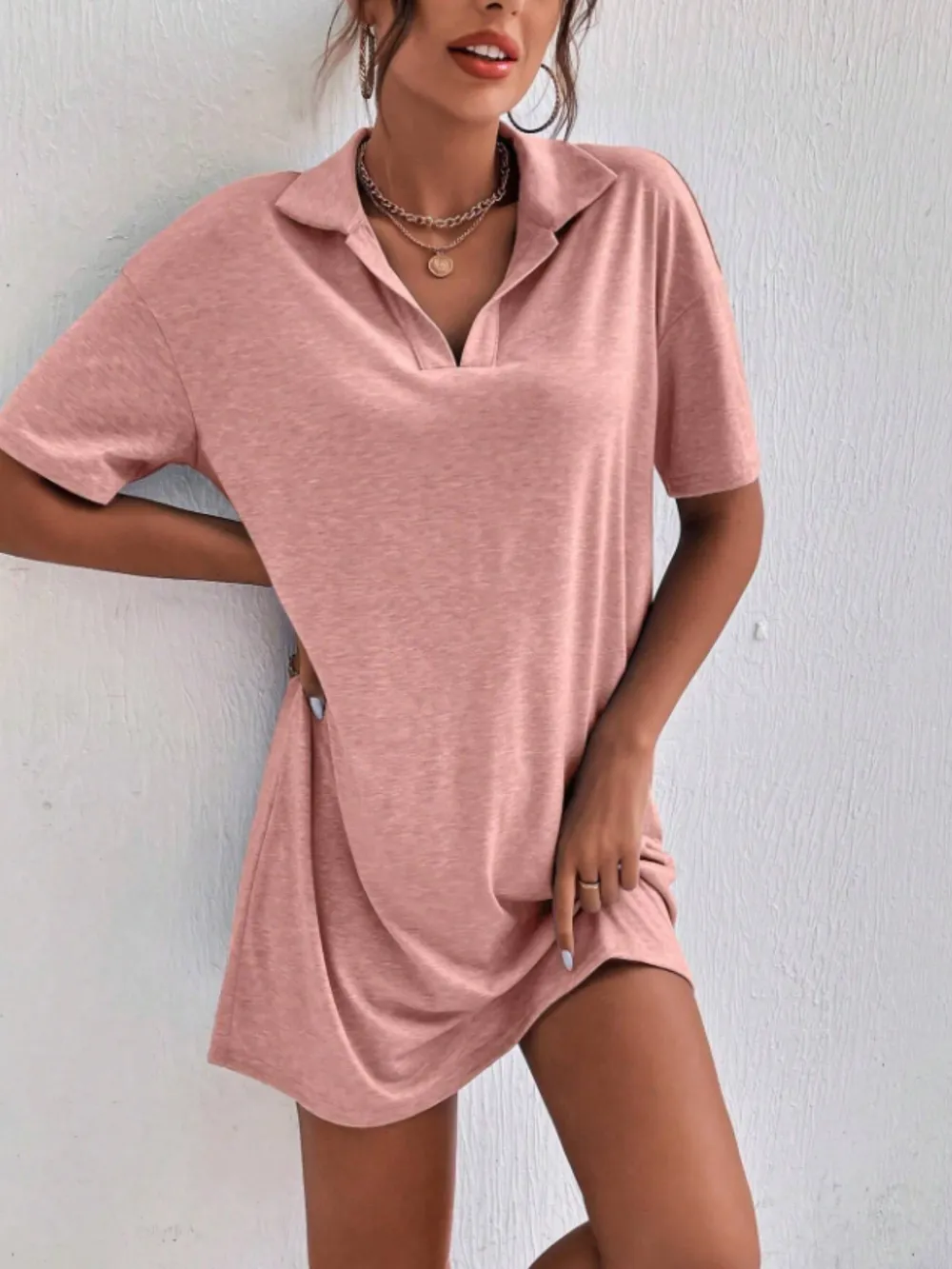 Johnny Collar Short Sleeve Polo Dress, image 15