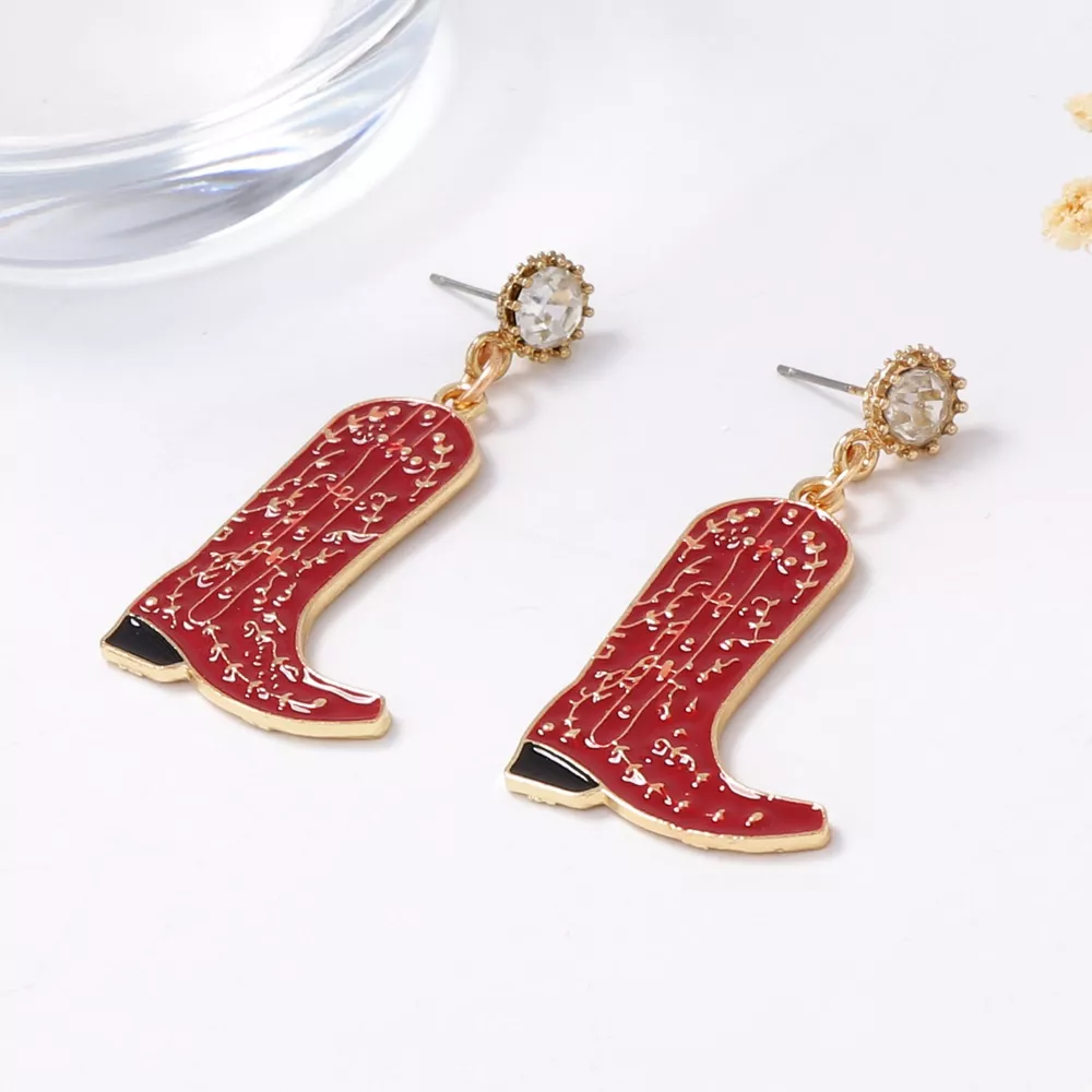 Cowboy Boot Dangle Earrings, image 4