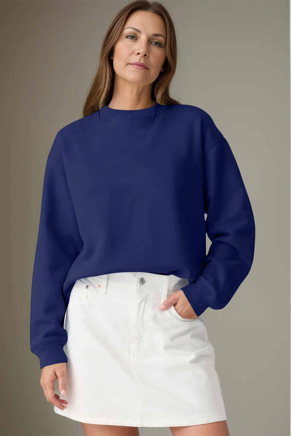 Round Neck Long Sleeve Sweatshirt, image 15
