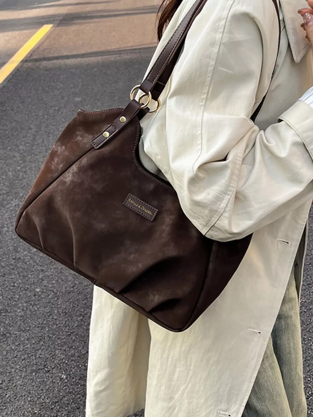 Vintage Suede Handbag, image 2