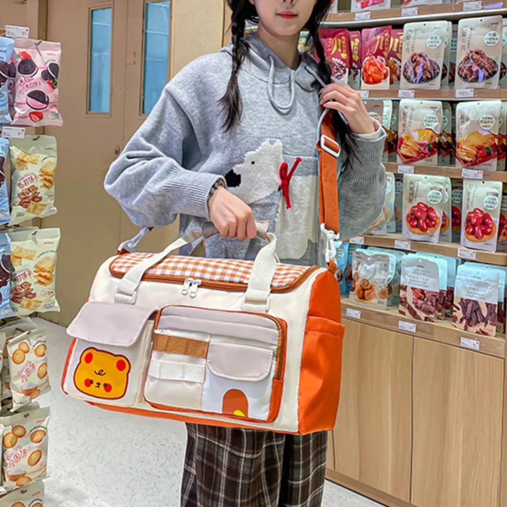 Cartoon Bear Pattern Travel Bag, image 2