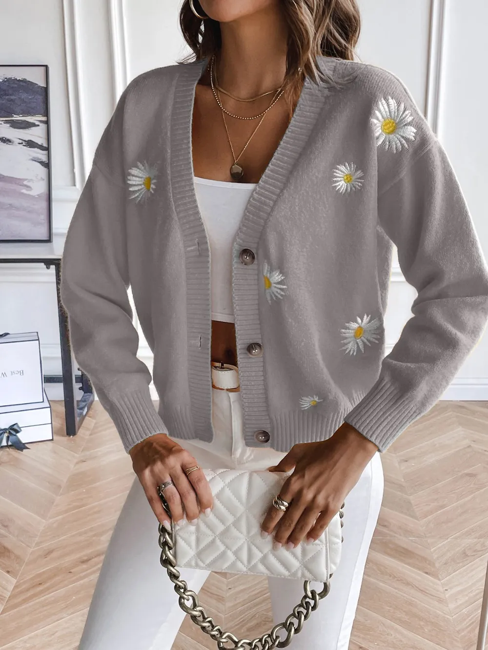 Floral Button Up Cardigan, image 18