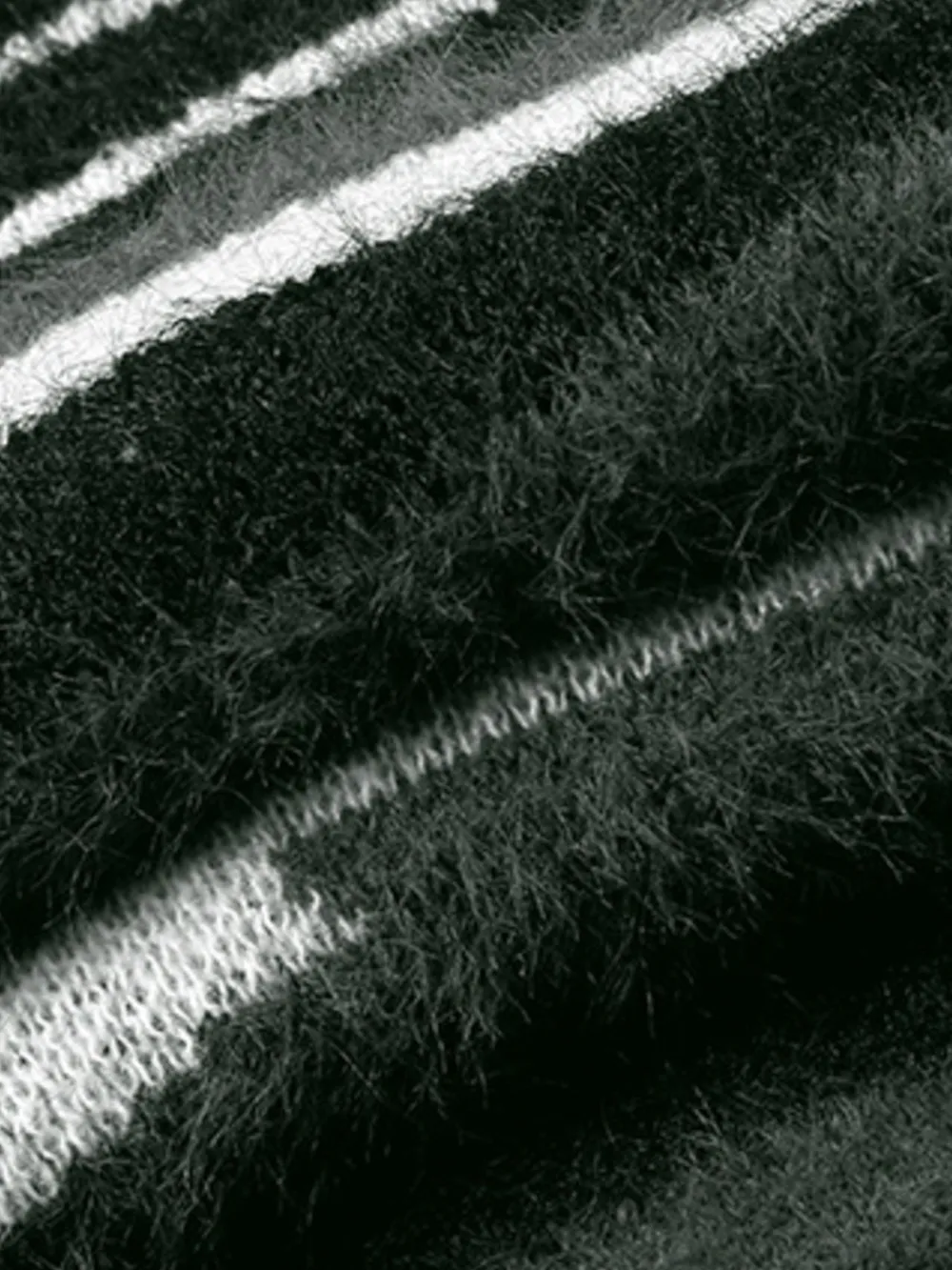 Men's Striped Fuzzy Zip-Up Cardigan, image 7