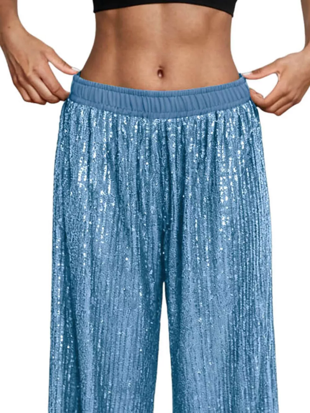 Sequin Wide-Leg Pants, image 16